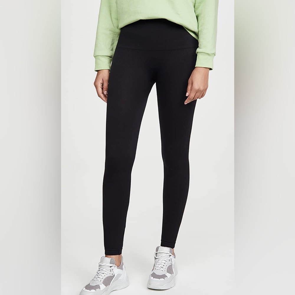 Spanx Look At Me Now Seamless Black Leggings Small